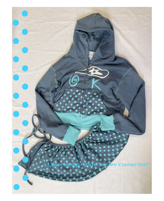 Windy "OK " Hoodie Jacket & Apron Skirt Set