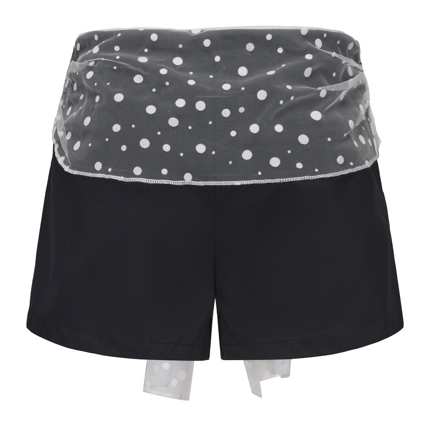 Mesh Bowknot Belt Shorts