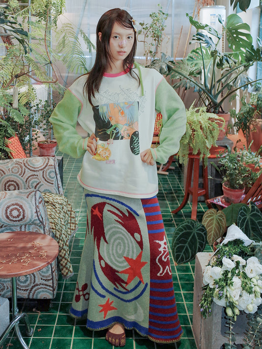 Nature Connection Knitted Maxi Skirt