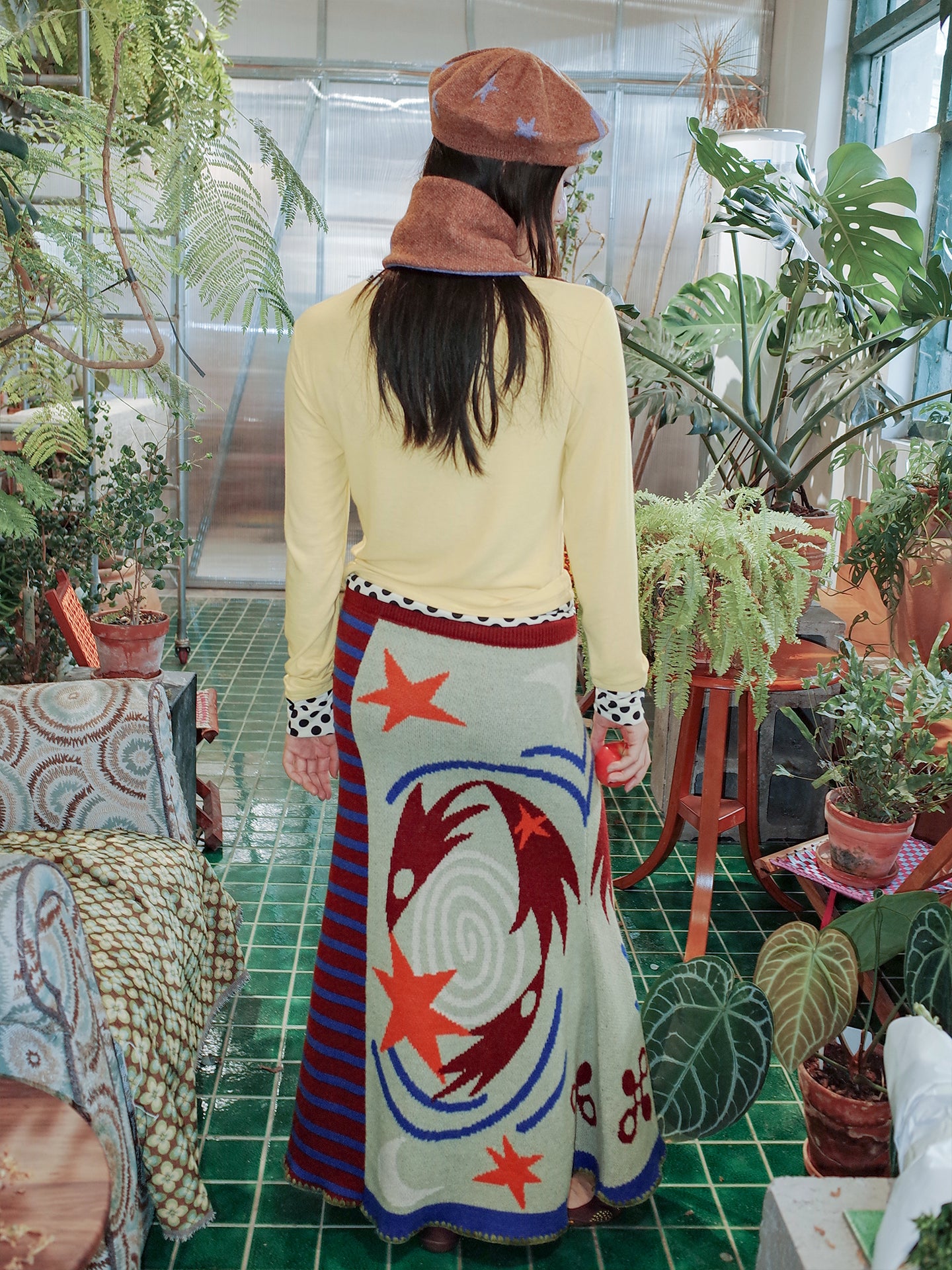 Nature Connection Knitted Maxi Skirt