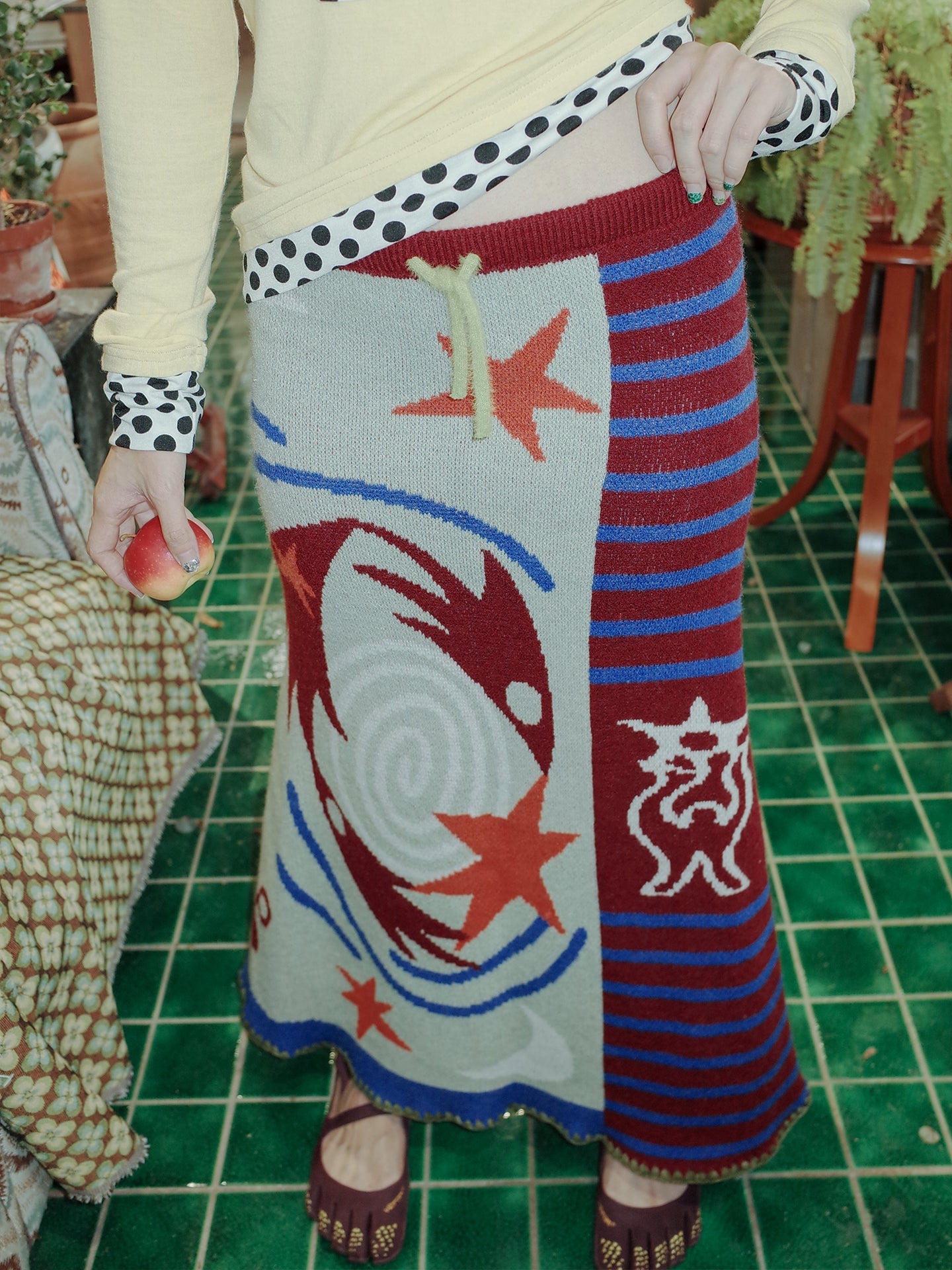 Nature Connection Knitted Maxi Skirt