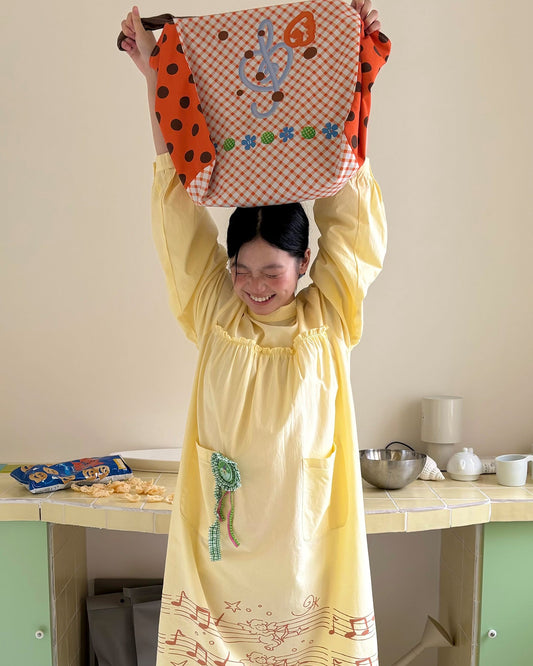 Pumpkin Canelé Suede Tote Bag