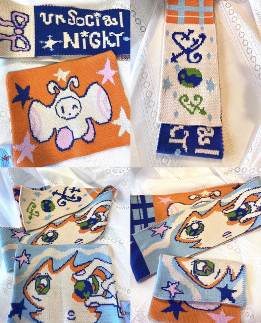 Oliwa × USN Cat-Ear Beanie Hat & Scarf Set