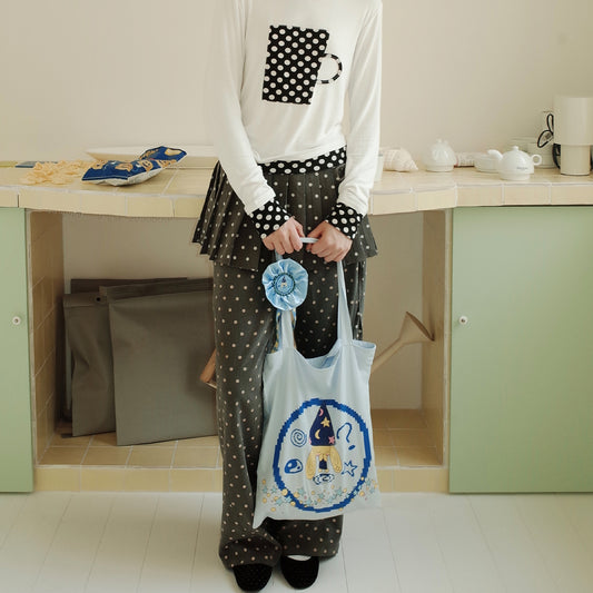 Taichi Dog Cotton Tote Bag