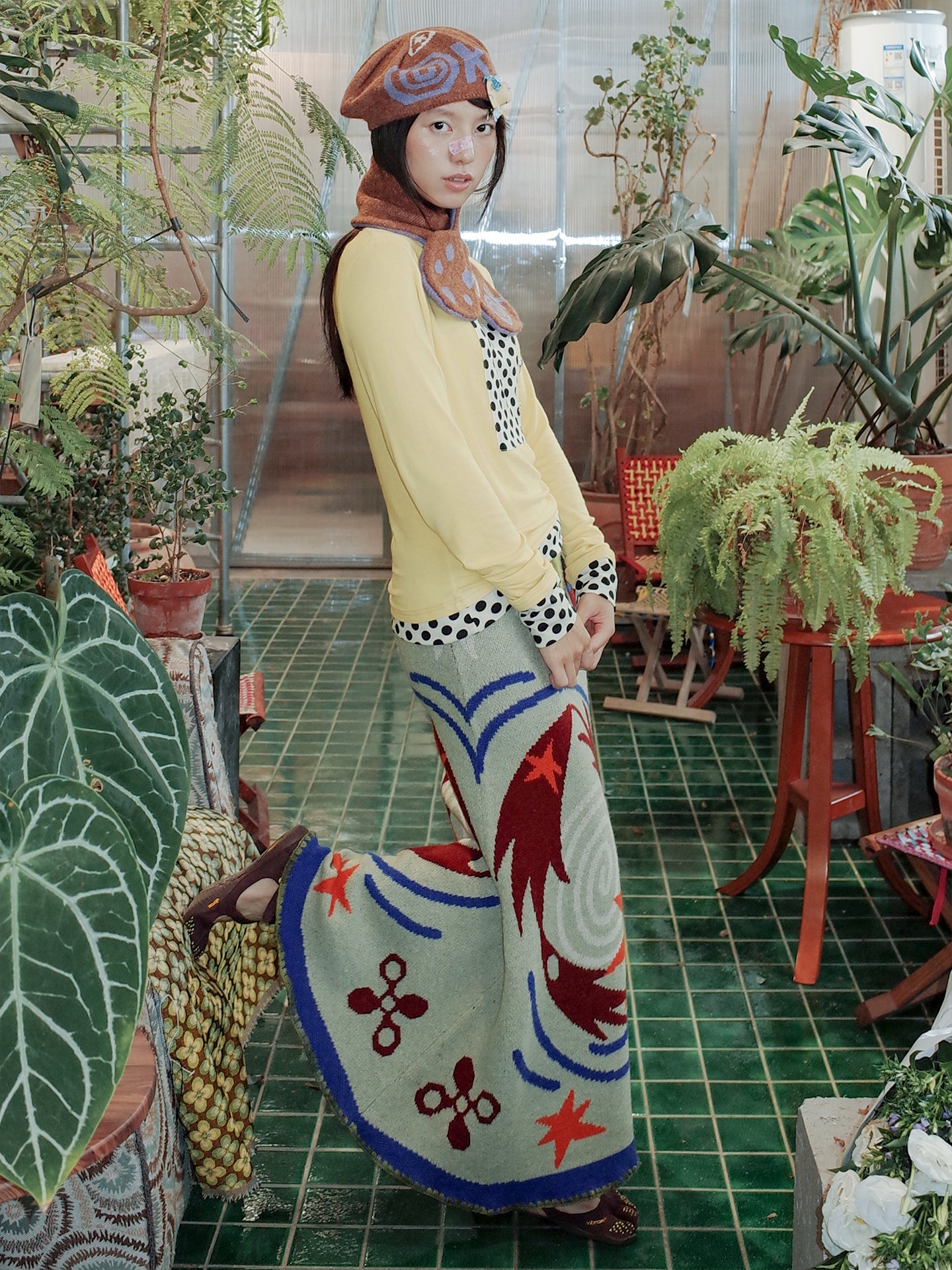 Nature Connection Knitted Maxi Skirt