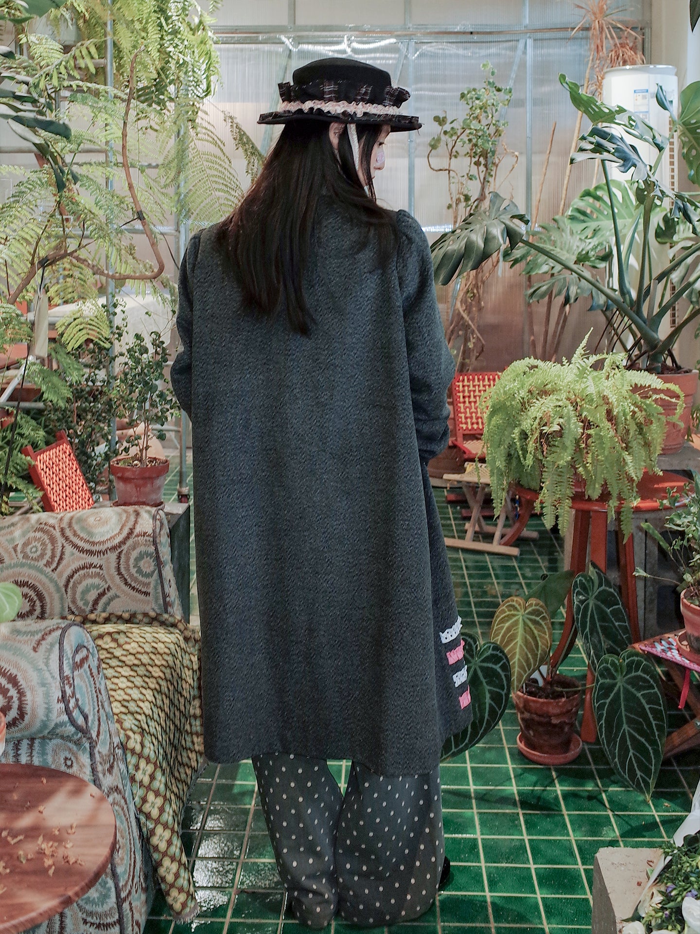 Camo Gray Bow Tie Coat