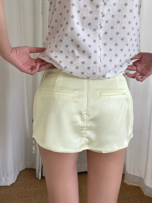 Buttercup Yellow Cherry Music Skirt