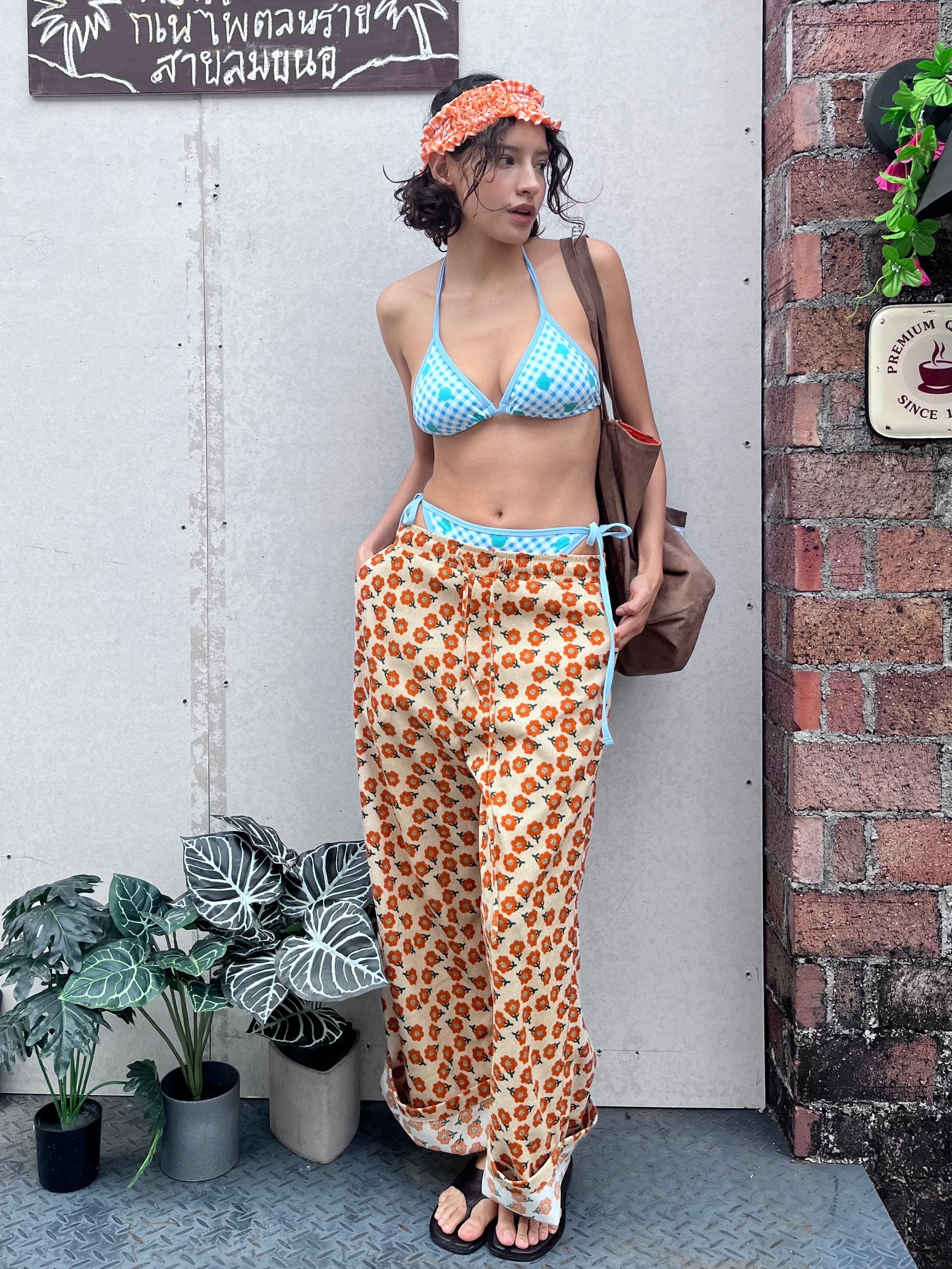 Tangerine Floral Pants