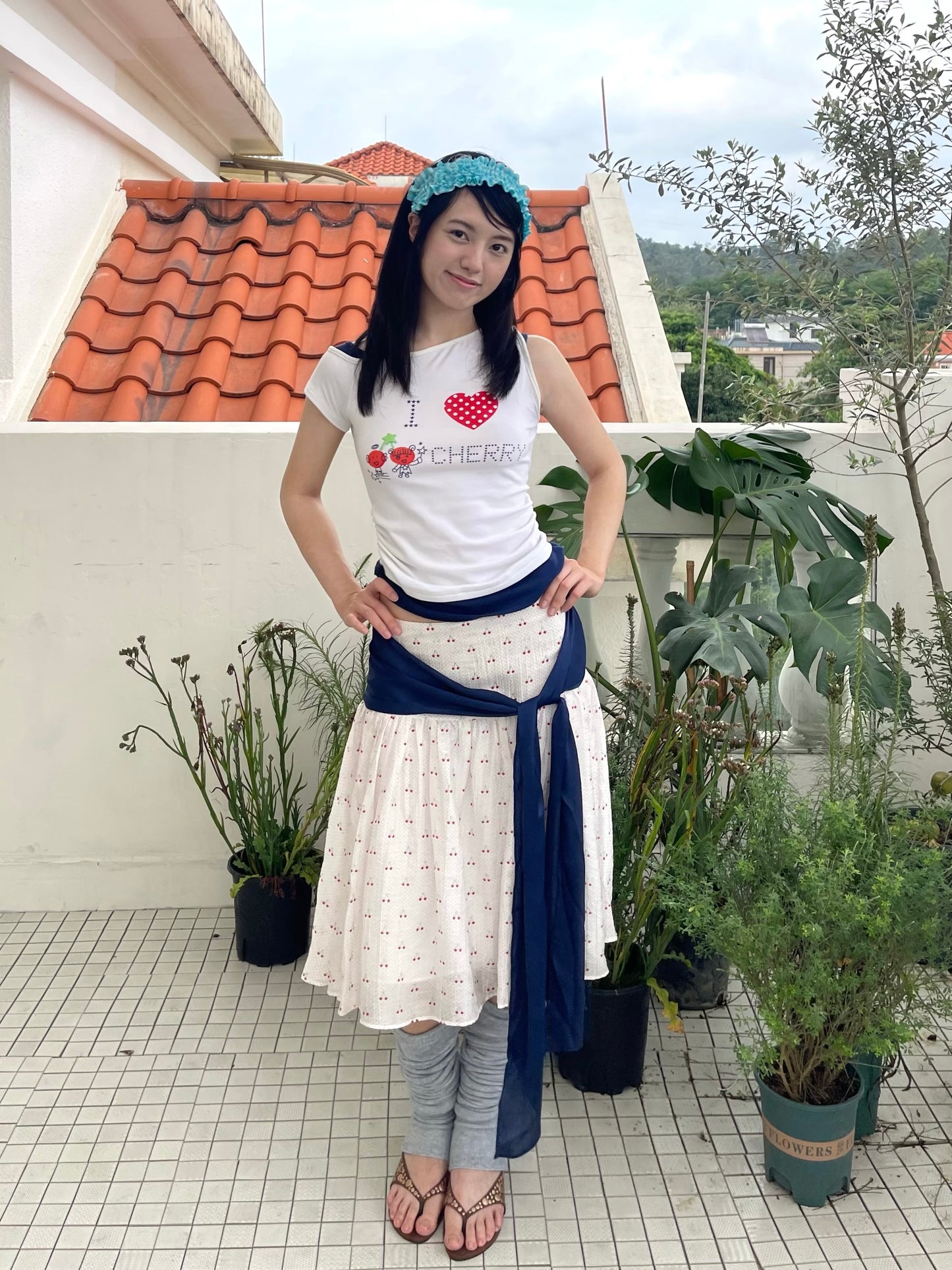 Cute Cherry Ribbon Skirt