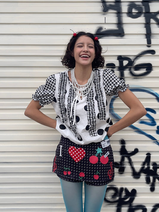 Black And White Polka Dots Shirt