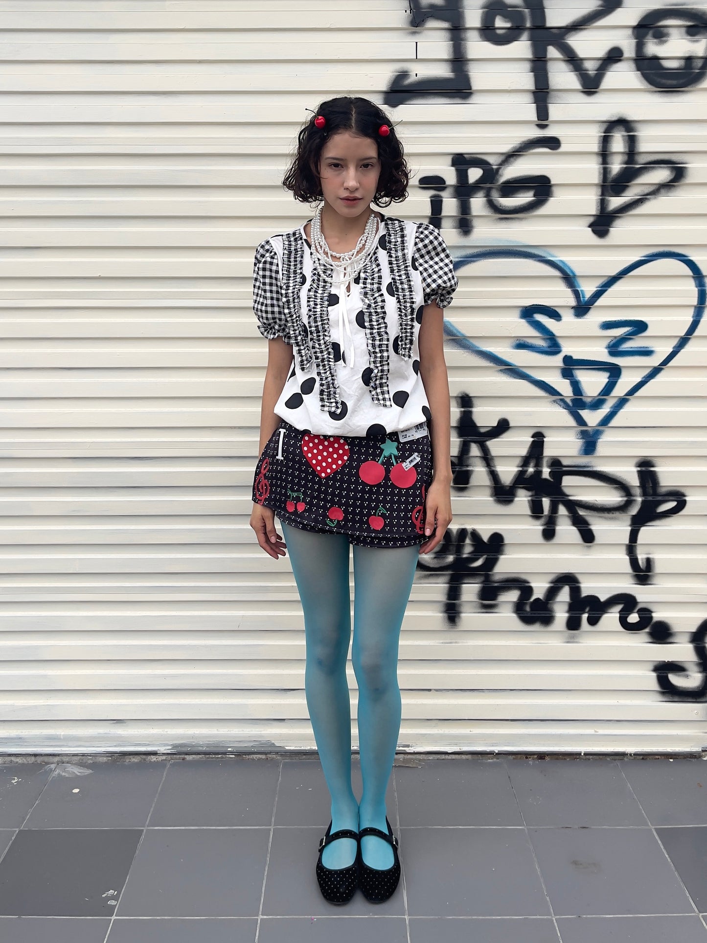 Black And White Polka Dots Shirt