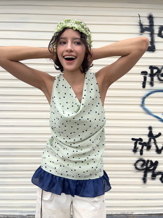 Pistachio Polka Dots Top