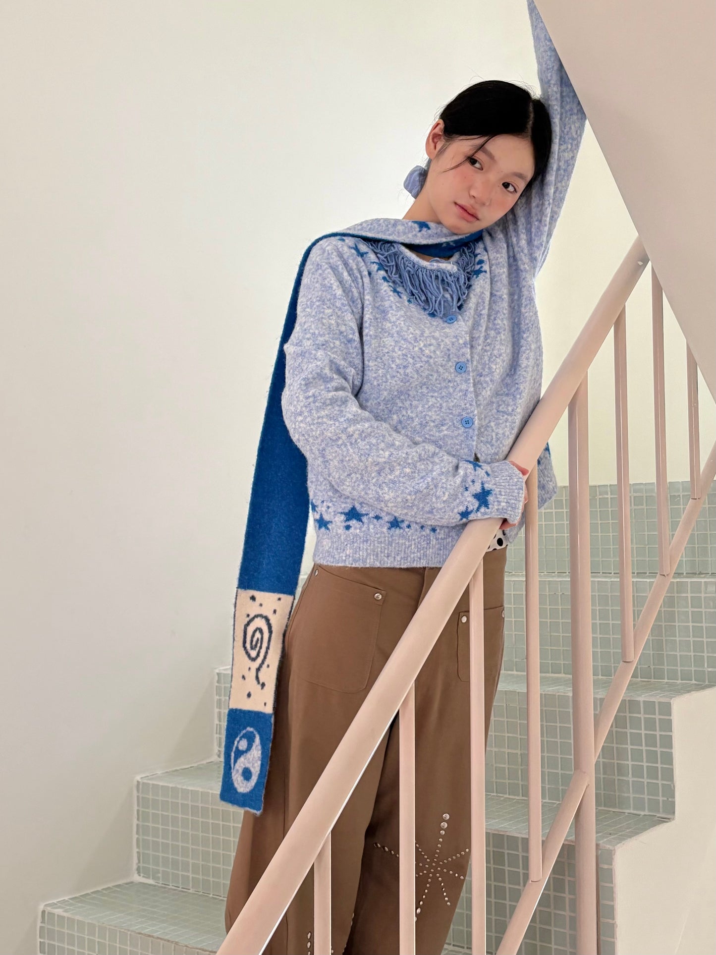 Tassel Stitching Star Cardigan