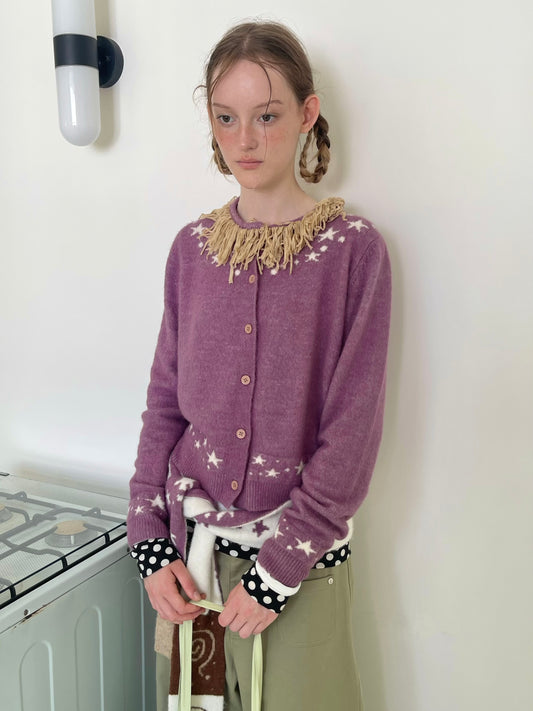 Tassel Stitching Star Cardigan