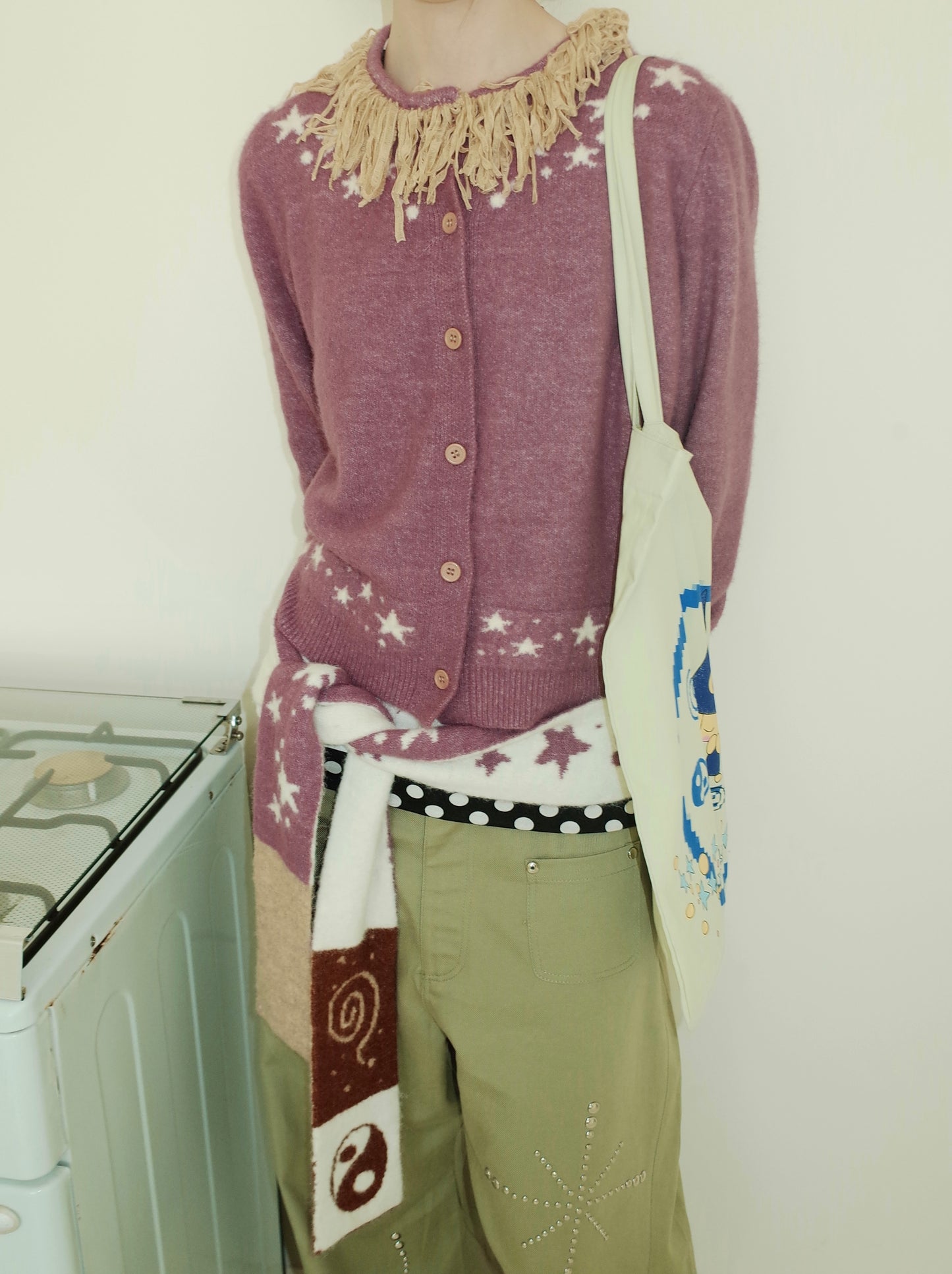 Tassel Stitching Star Cardigan