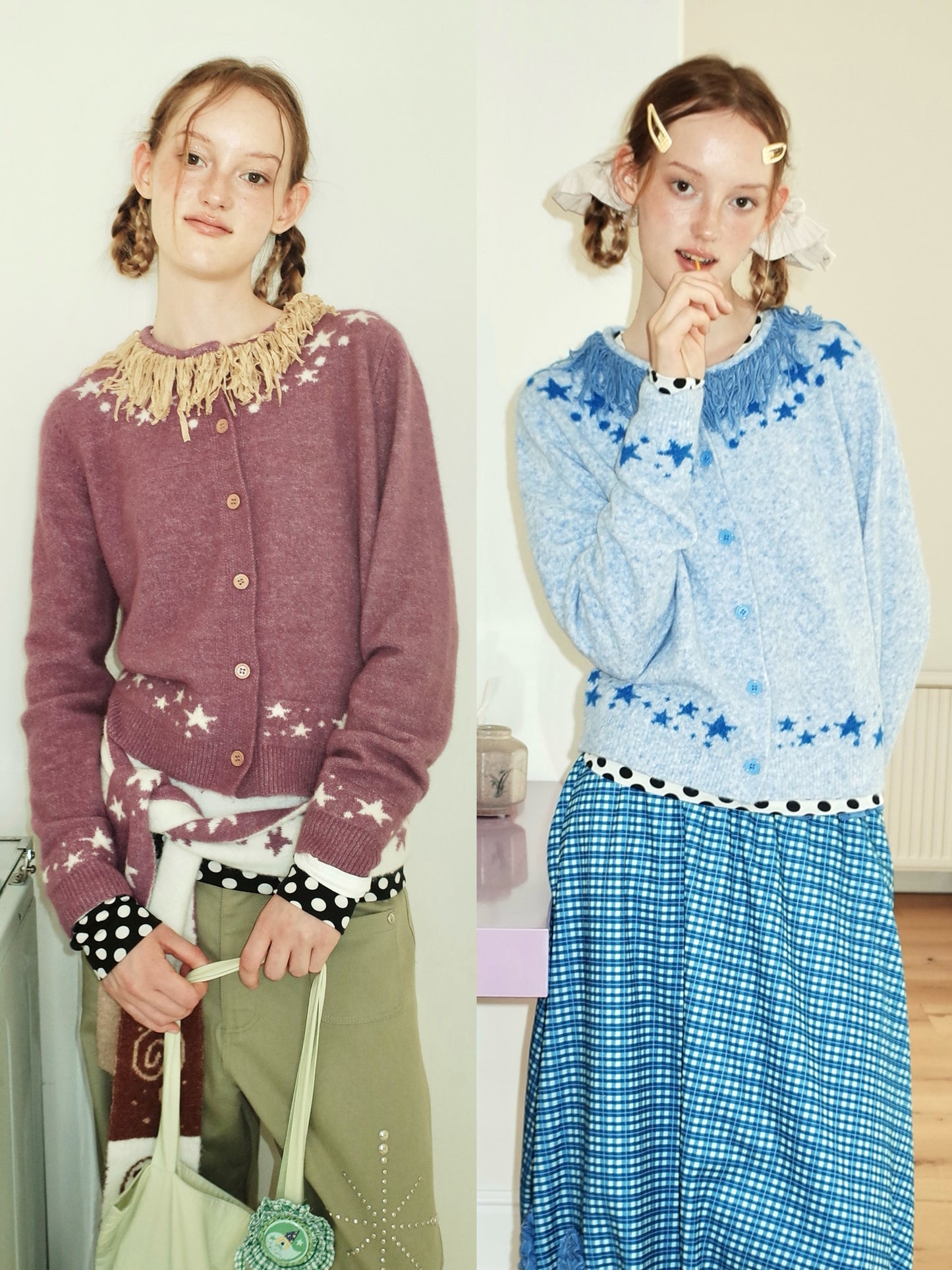 Tassel Stitching Star Cardigan