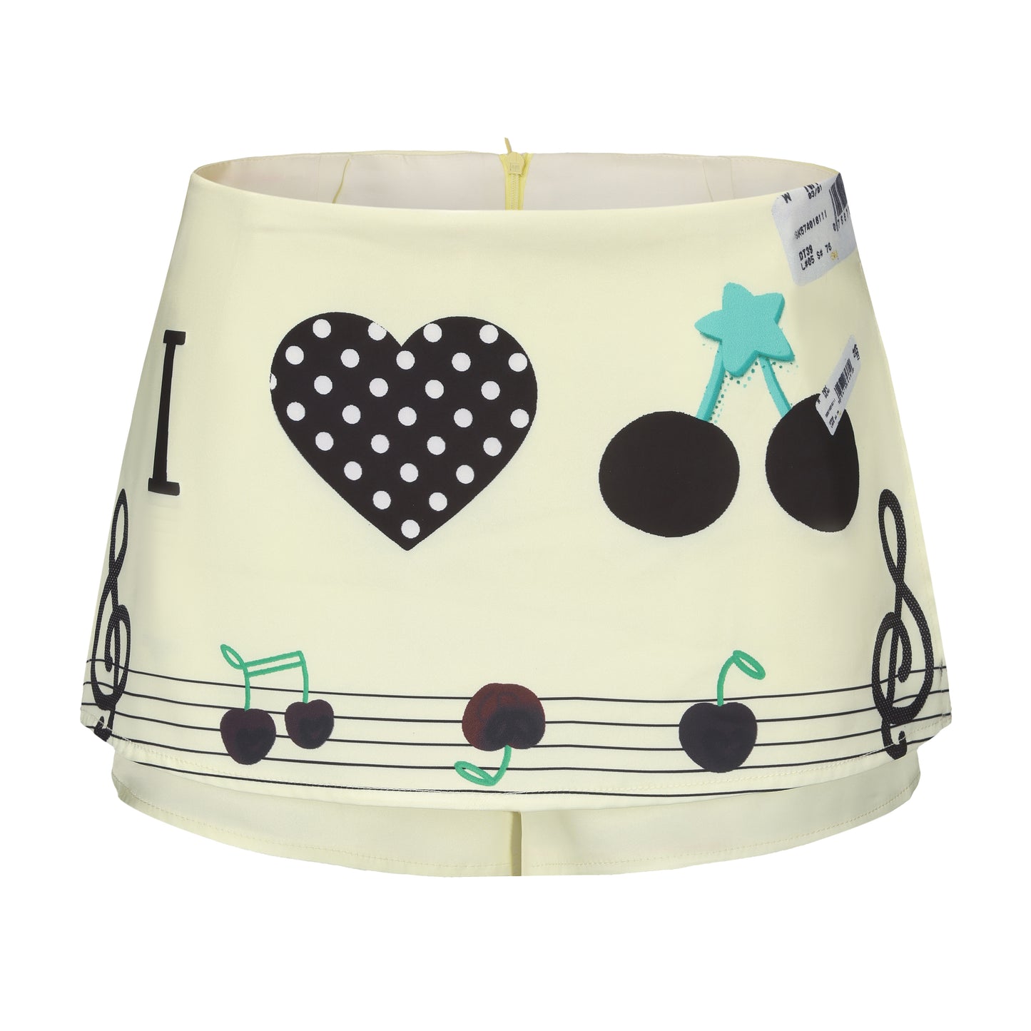 Buttercup Yellow Cherry Music Skirt