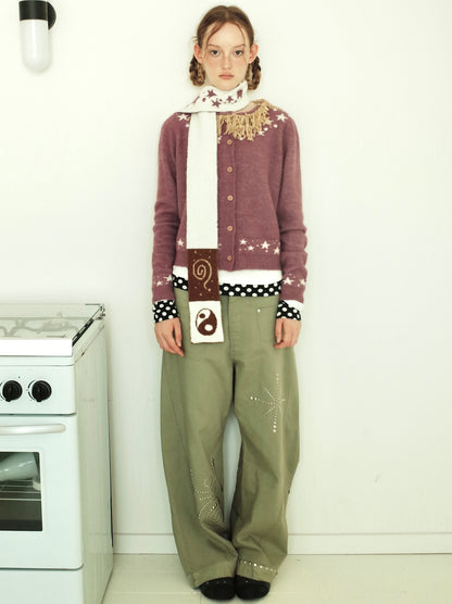 Tassel Stitching Star Cardigan