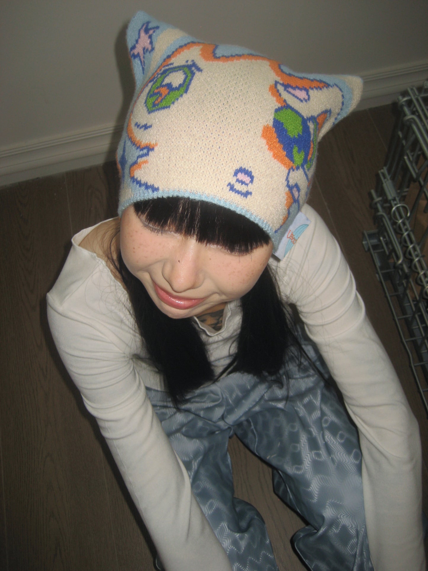 Oliwa × USN Cat-Ear Beanie Hat & Scarf Set