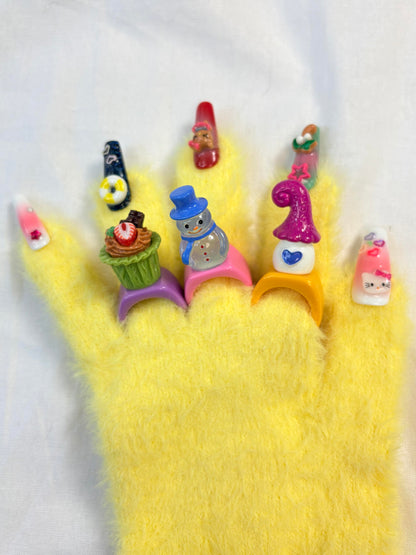 One Day Snowman 3 Rings Set