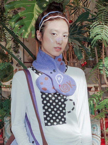 "OK" Knit Beret & Scarf