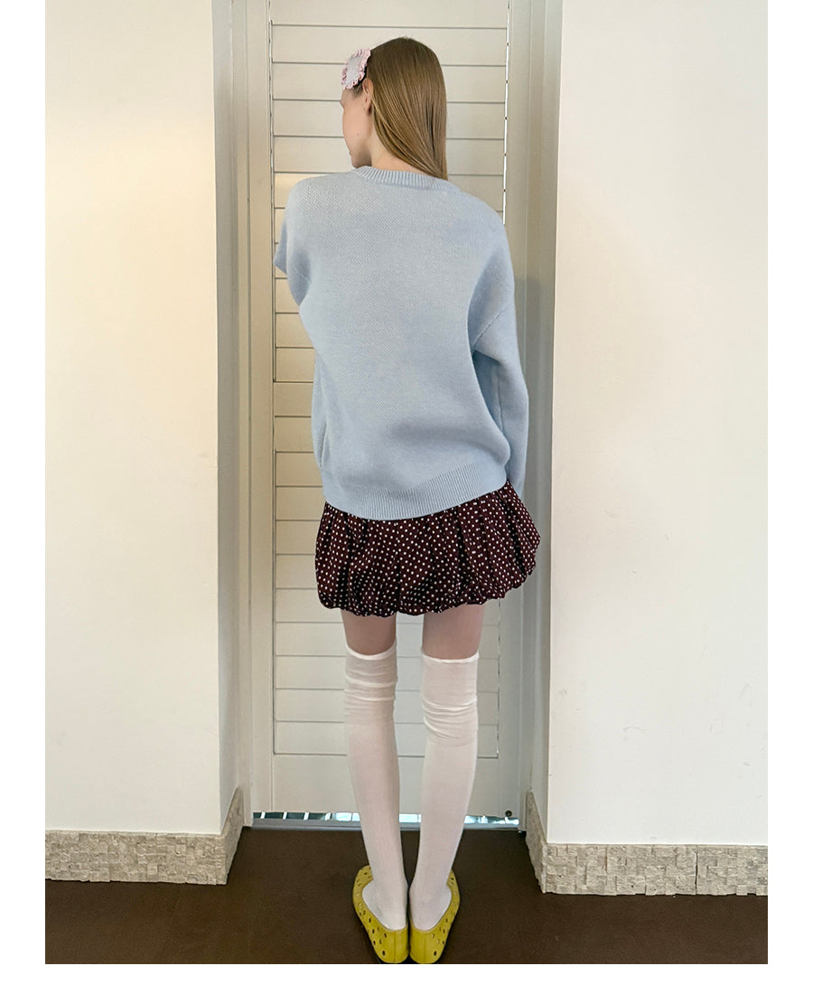 Picturebook Girl Henley Knit Sweater