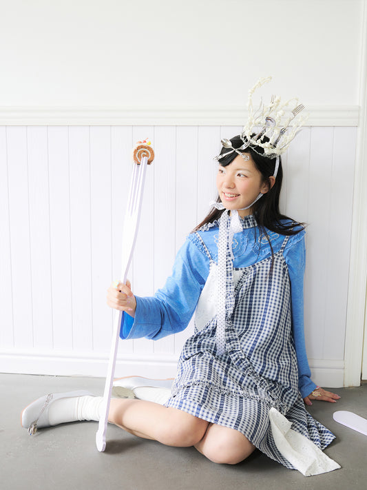 The Picnic Poet Checkered Lace Apron Dress