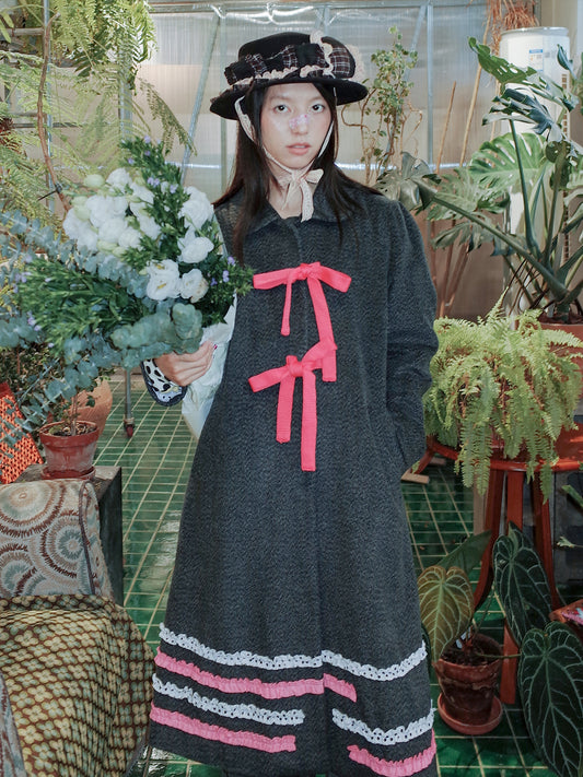 Camo Gray Bow Tie Coat