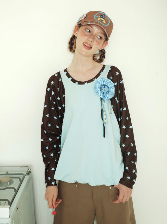 Mint Chocolate Patchwork T-shirt