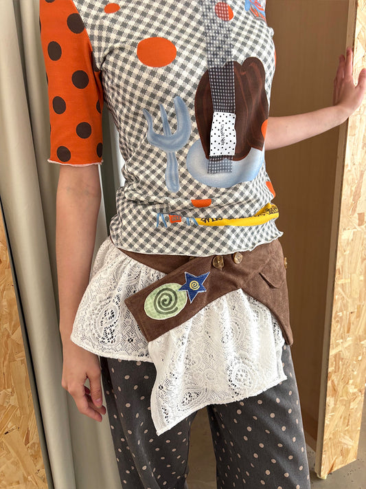 Chocolate Lace Patchwork Apron