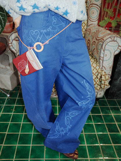Royal Blue Nature Print Pants