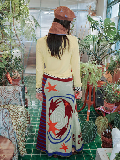 Nature Connection Knitted Maxi Skirt