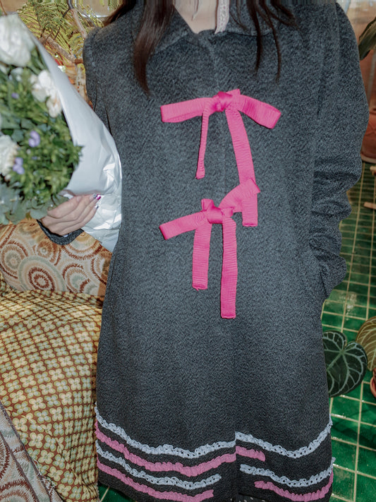 Camo Gray Bow Tie Coat