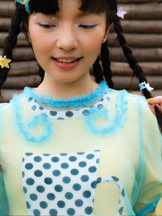 Swirl Dots Mesh Top & Skirt