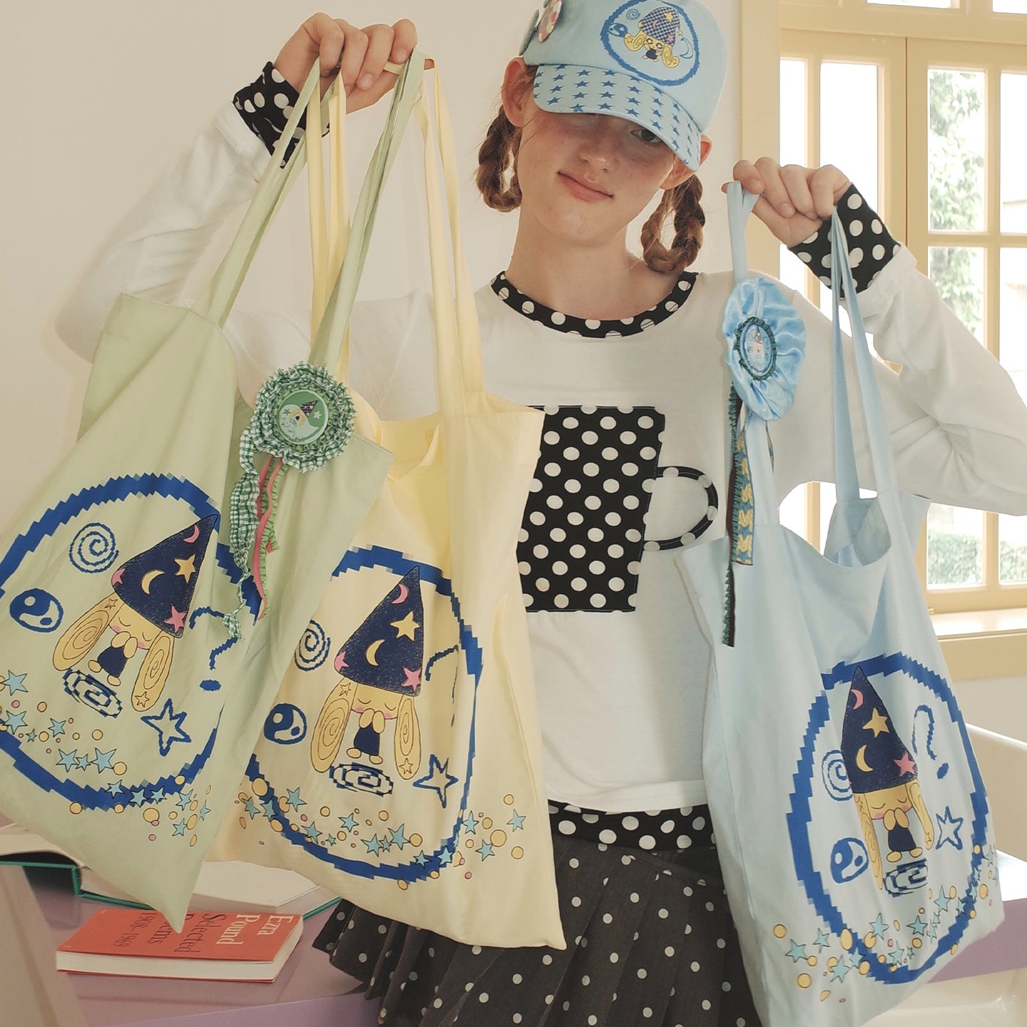 Taichi Dog Cotton Tote Bag