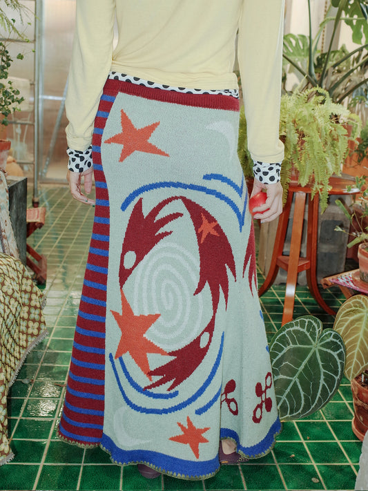 Nature Connection Knitted Maxi Skirt