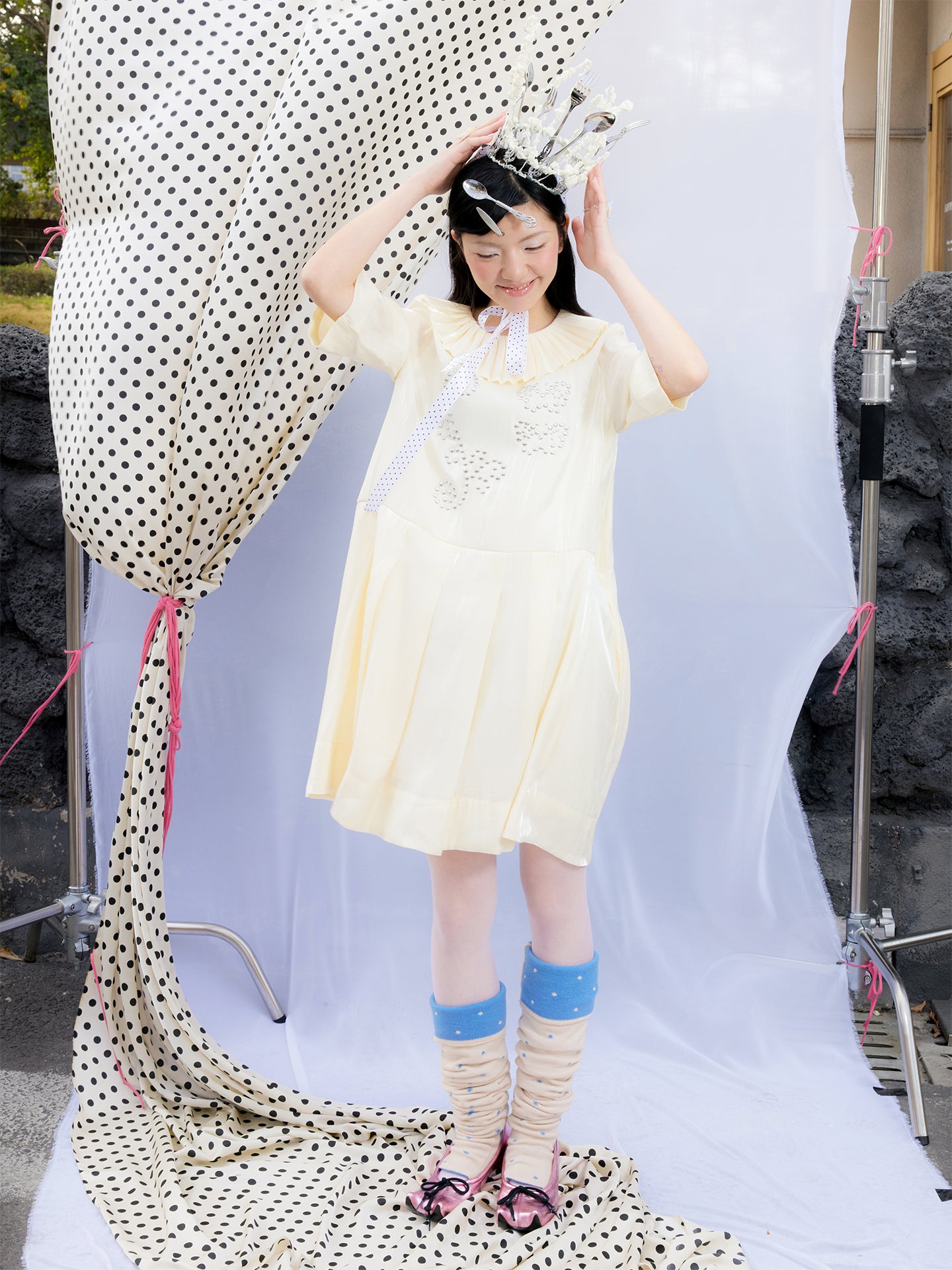 Shimmer Waves Pleated Dress