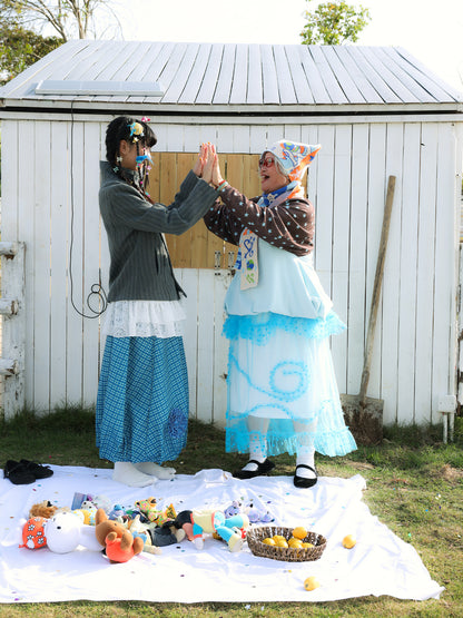 Swirl Dots Mesh Top & Skirt