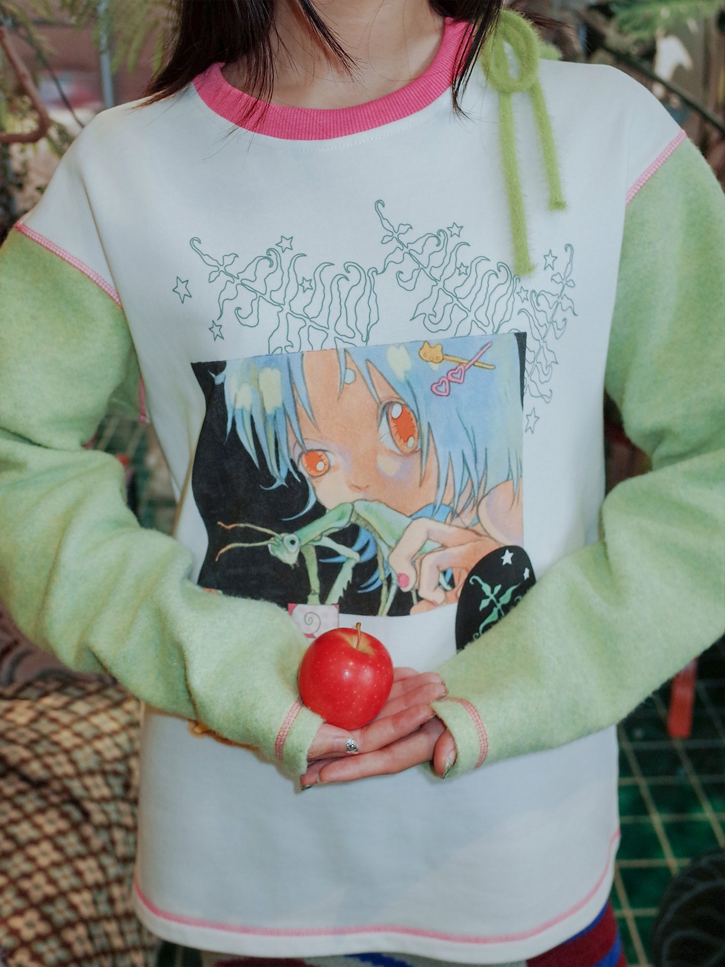 Oliwa × USN Girl Print Sweatshirt & Skirt