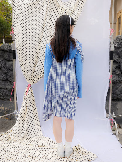 The Picnic Poet Checkered Lace Apron Dress