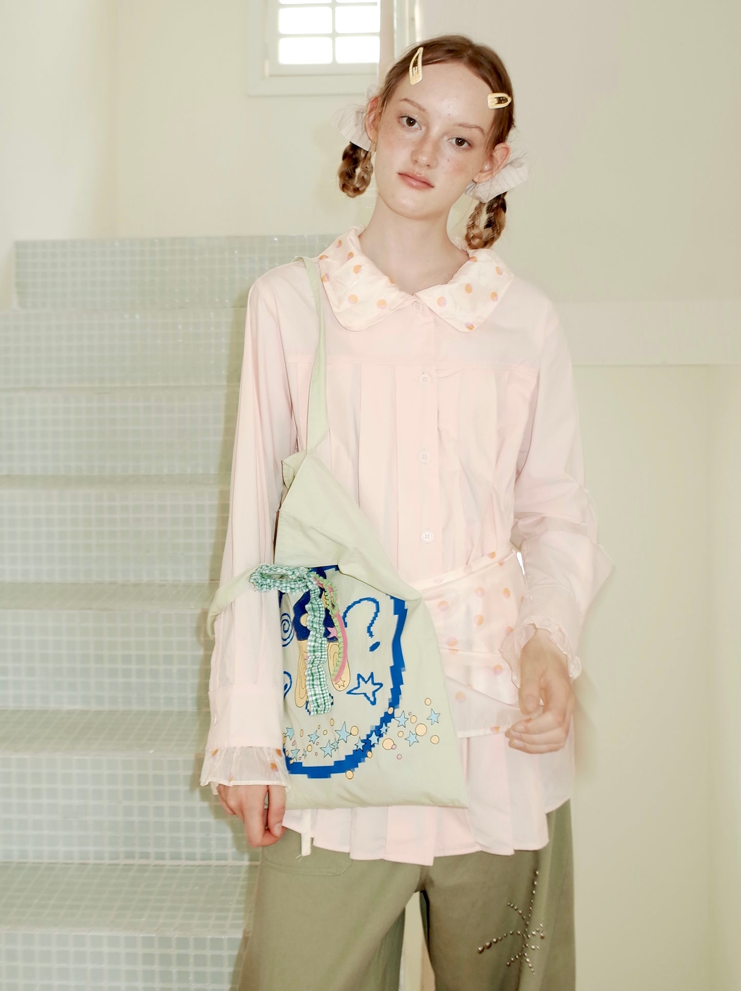 Peach Doll Shirt with Apron