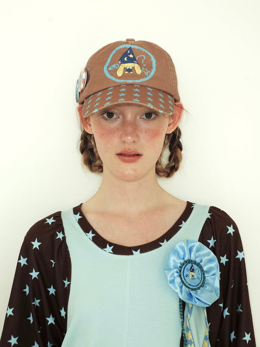 Taichi Dog Printed Peaked Cap