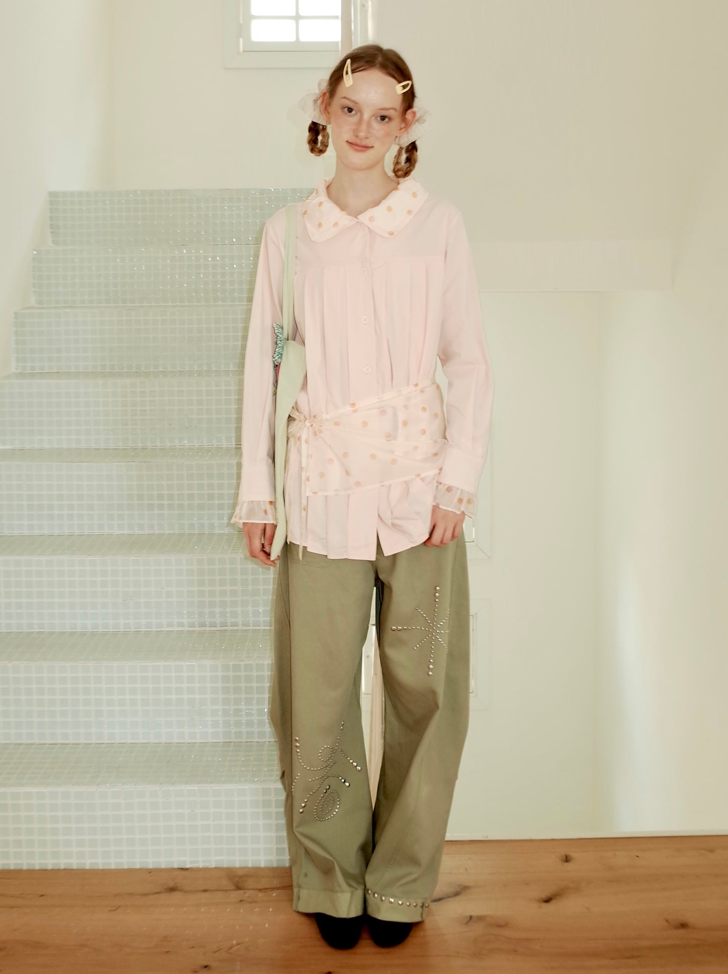 Peach Doll Shirt with Apron