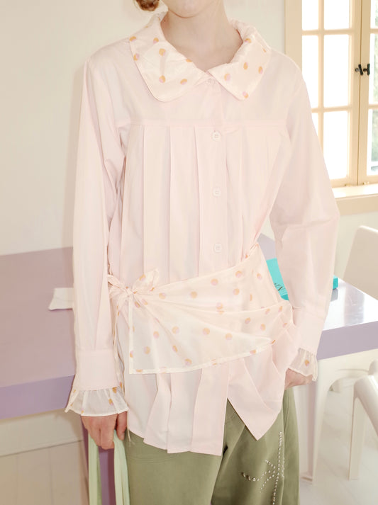 Peach Doll Shirt with Apron