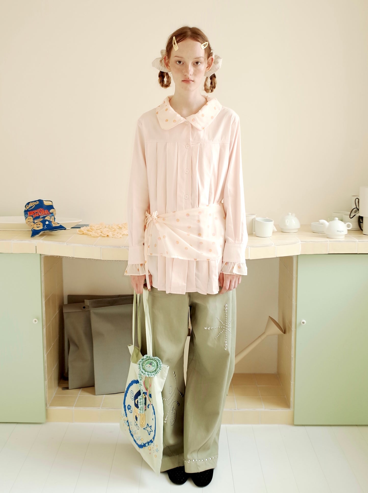 Peach Doll Shirt with Apron