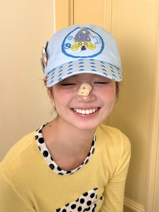 Taichi Dog Printed Peaked Cap