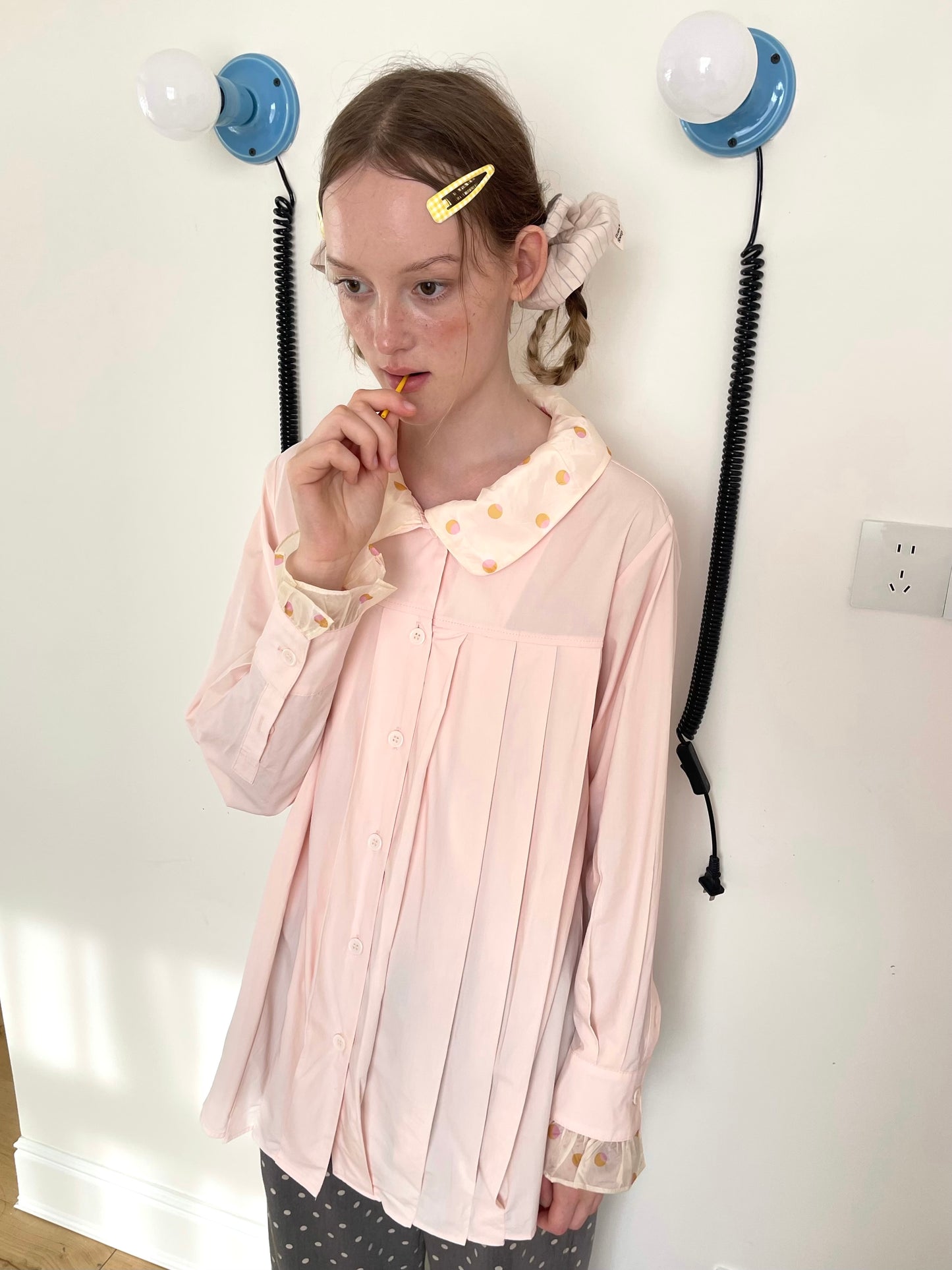 Peach Doll Shirt with Apron