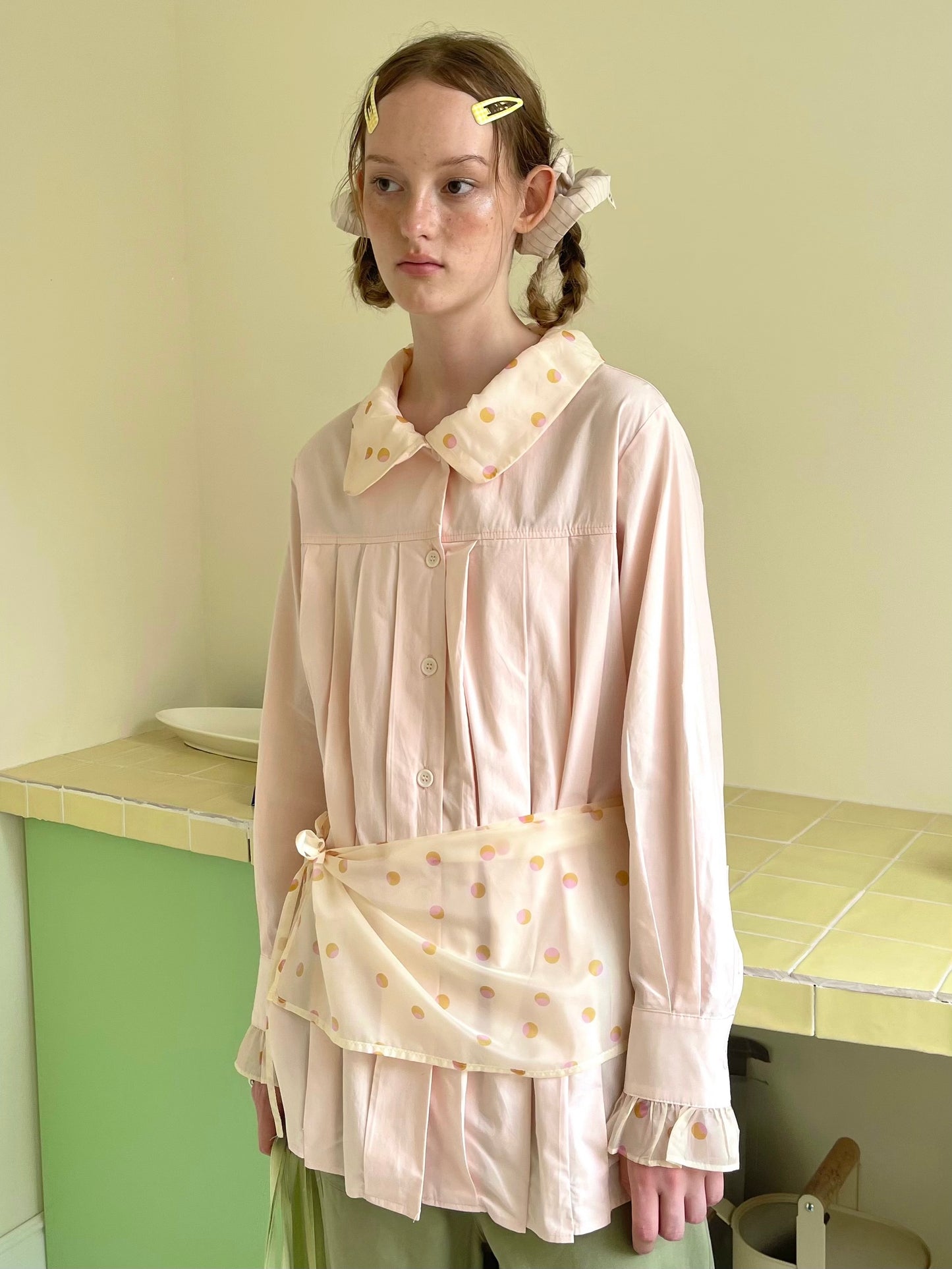 Peach Doll Shirt with Apron