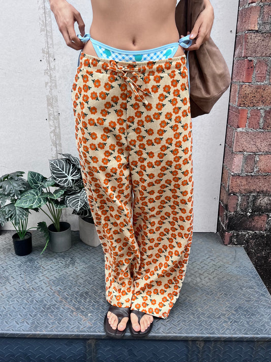 Tangerine Floral Pants