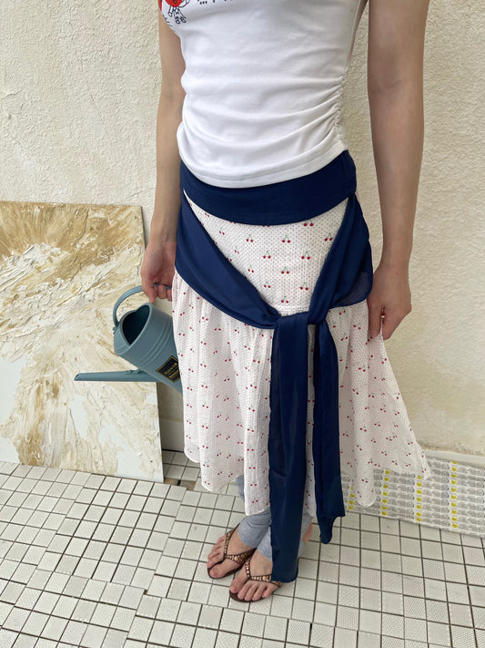 Cute Cherry Ribbon Skirt